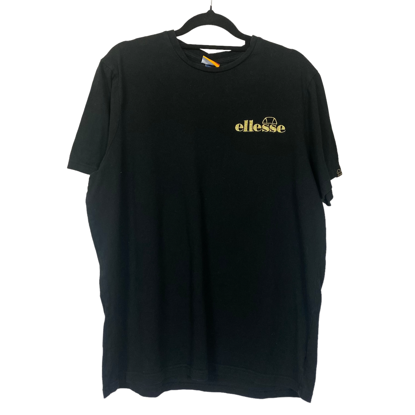 Ellesse Black Cotton Tee Shirt Top Size XL