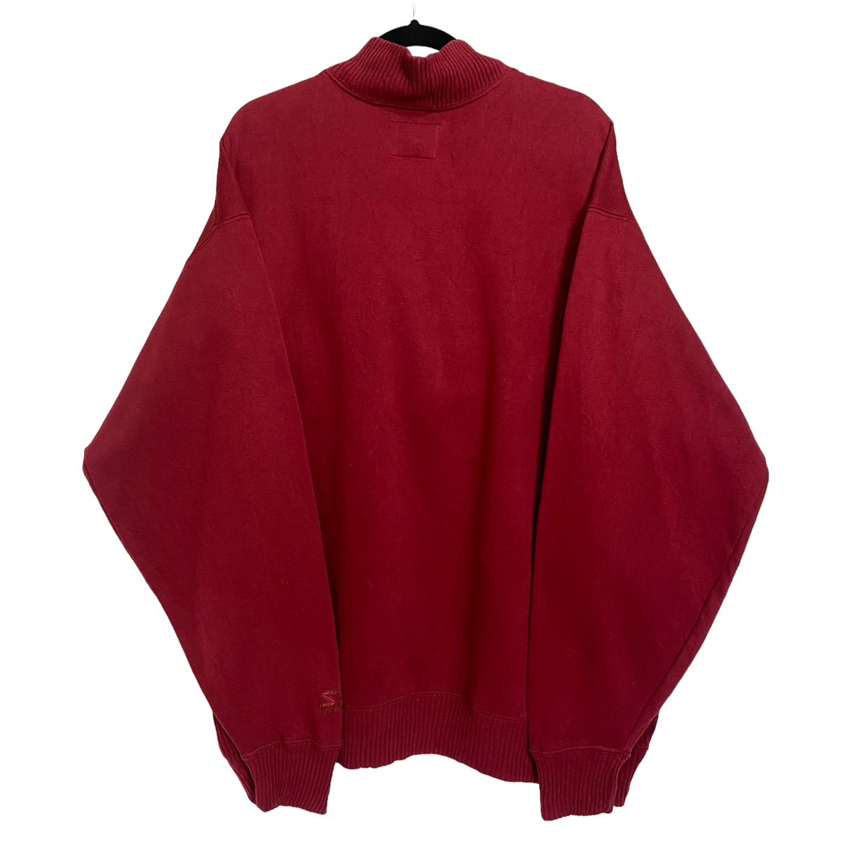 Starter Maroon Brown Quarter Zip Turtleneck Pullover Sweater Size L