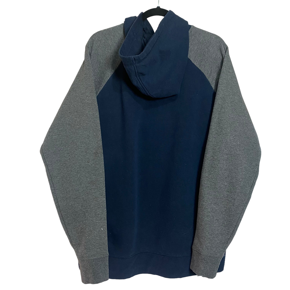 Reebok Dark Blue & Grey Fleece Pullover Hoodie Size L