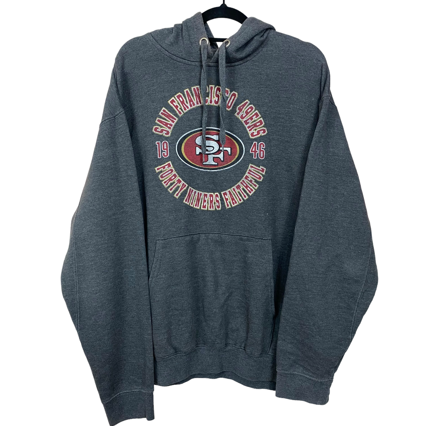 Vintage NFL San Francisco 49ers Grey Pullover Hoodie Size M