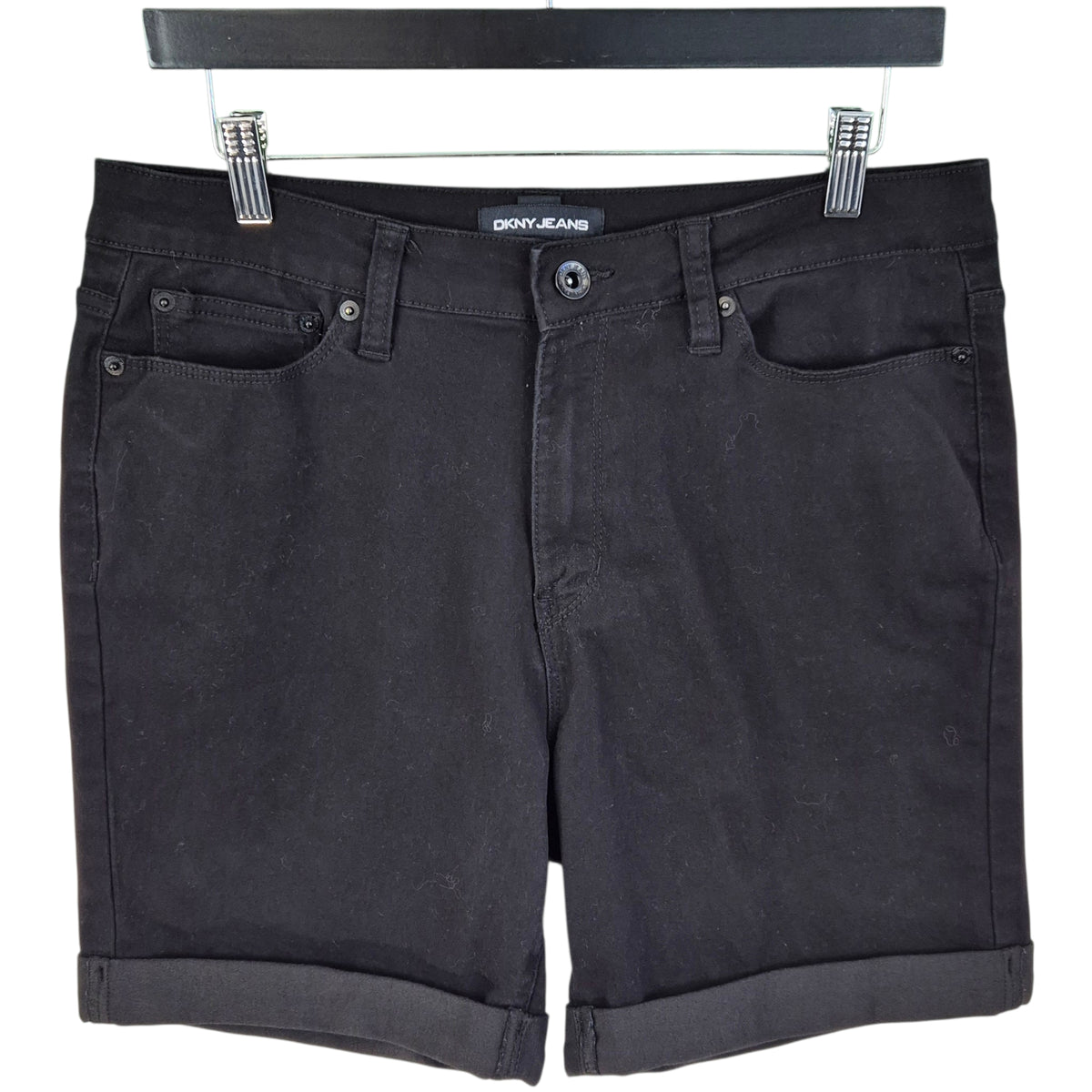 DKNY Womens Black Stretch Chino Shorts W32