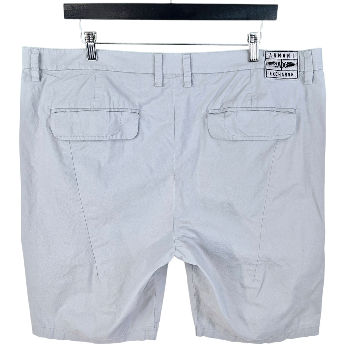 Armani Exchange Light Grey Synthetic Chino Shorts W40