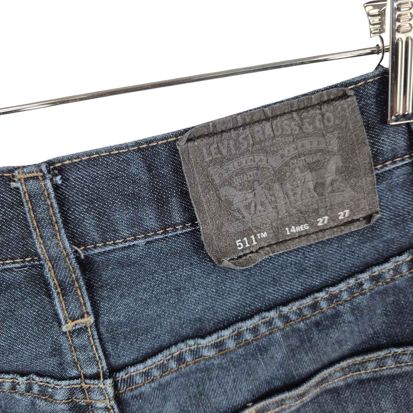 Levis 511 Jeans Womens Dark Blue Slim Straight Leg Denim W26