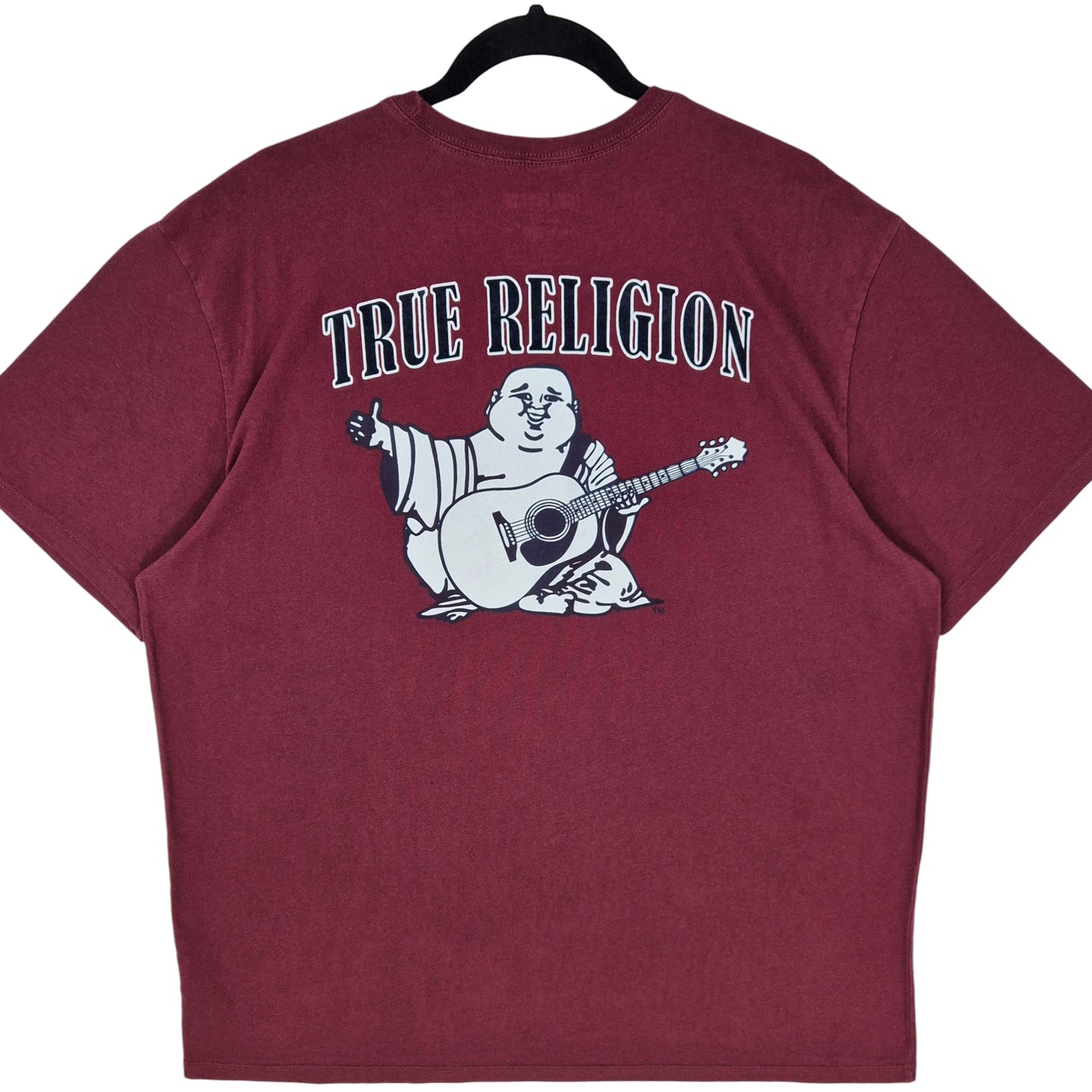 True Religion Burgundy Cotton Tee Shirt Size 2XL