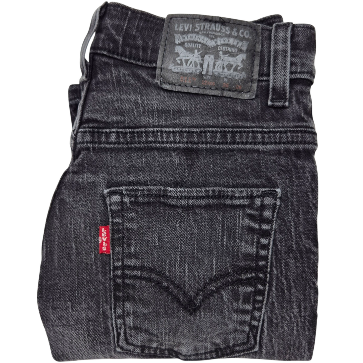 Vintage Levis 511 Jeans Womens Dark Grey Denim W26