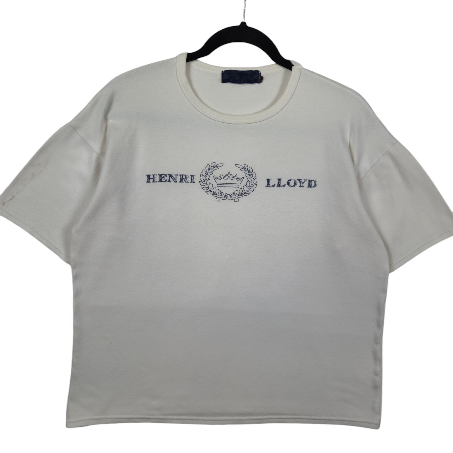 Vintage Henri Lloyd Womens White Oversized Cotton Tee Shirt Size M