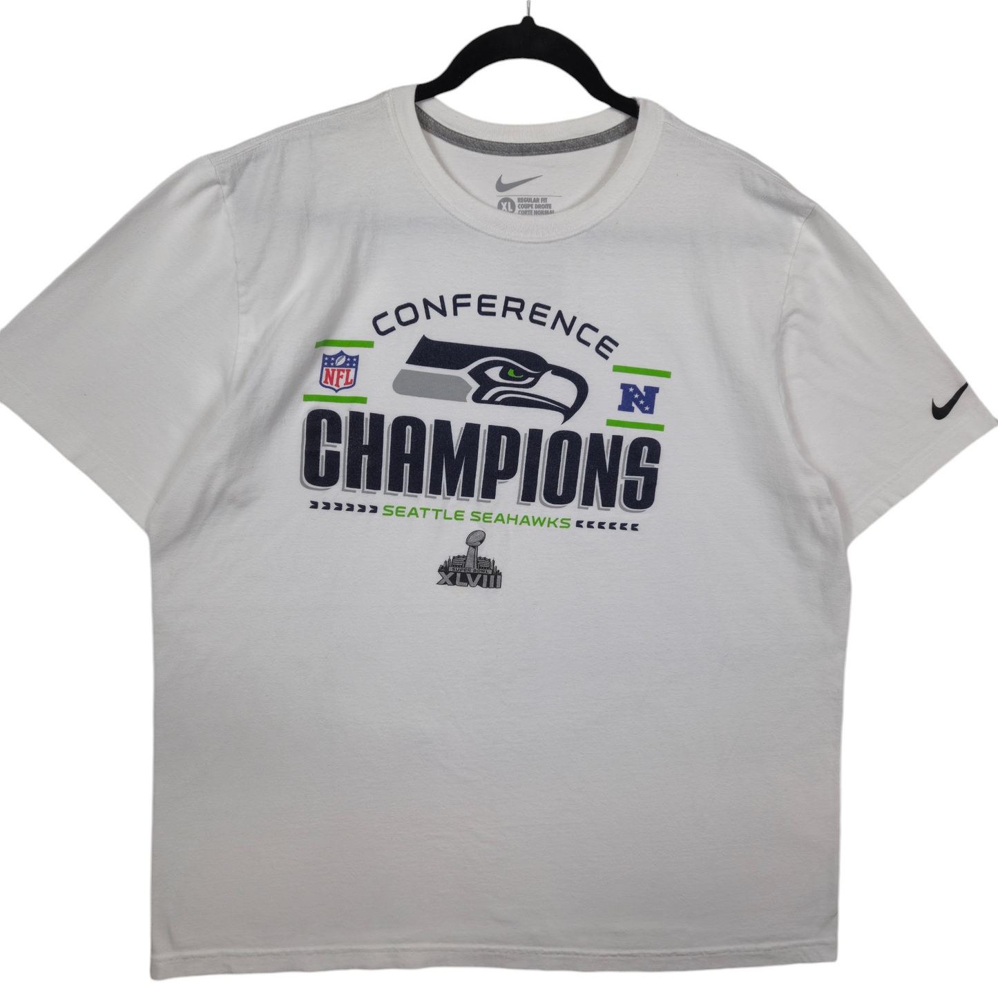 Nike NFL Seattle Seahawks White 2013 Conference Champions Tee Shirt Size XL