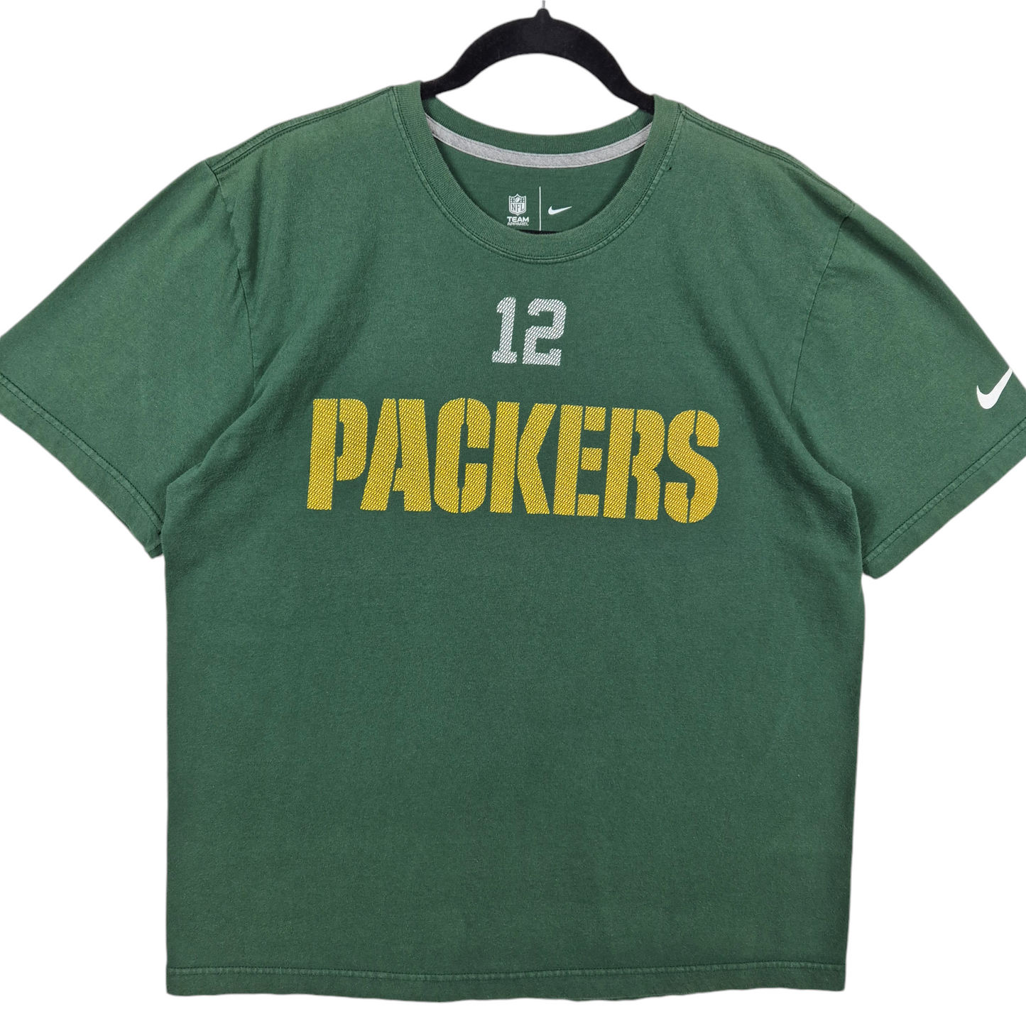 Nike NFL Green Bay Packers Rodgers 12 Cotton Tee Shirt Size L