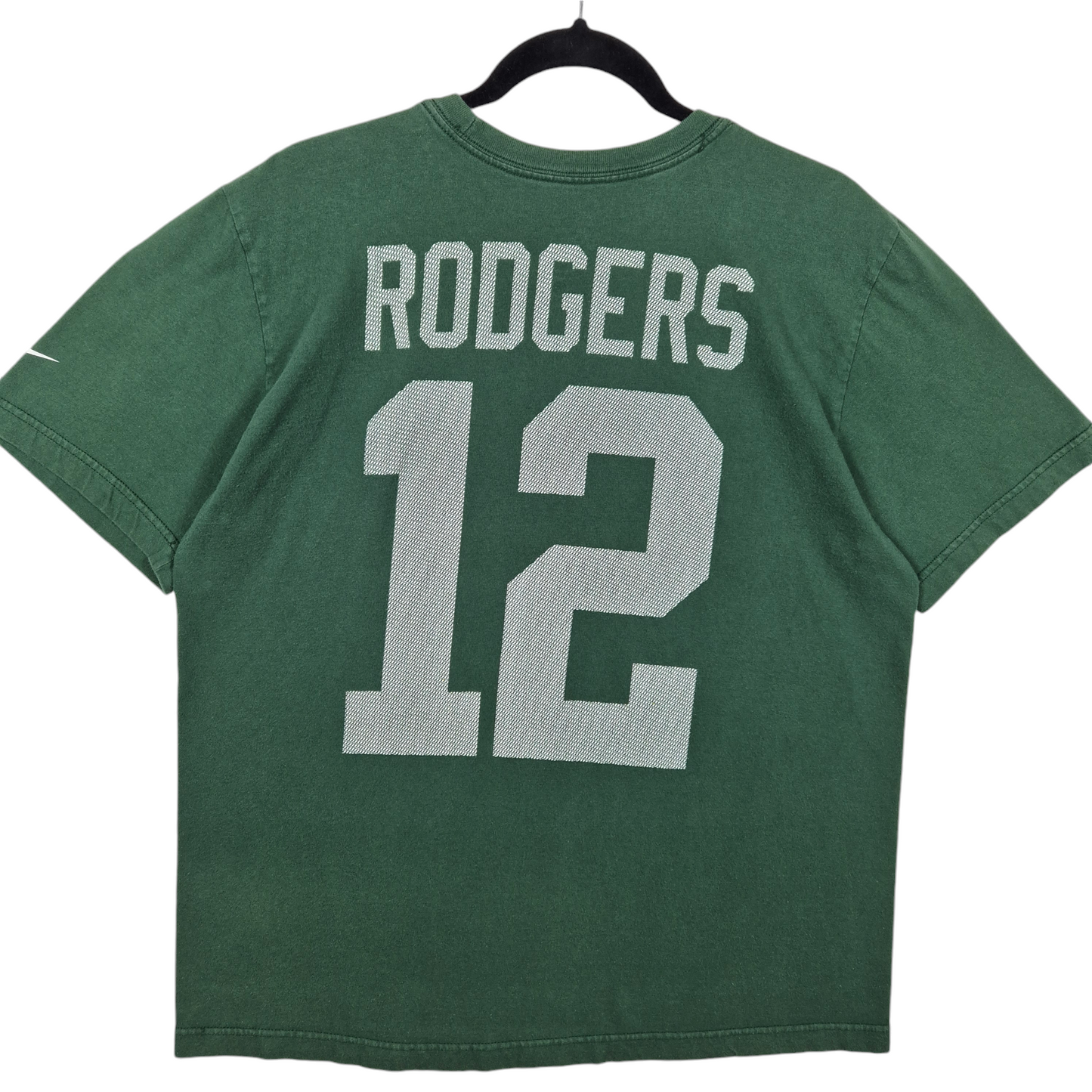 Nike NFL Green Bay Packers Rodgers 12 Cotton Tee Shirt Size L