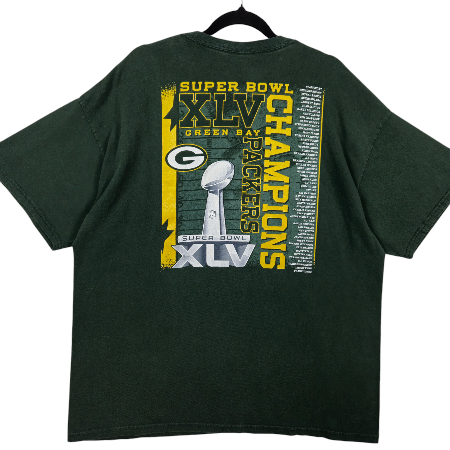 Green Bay Packers 2011 NFL Super Bowl Champions Cotton Tee Shirt Size XL