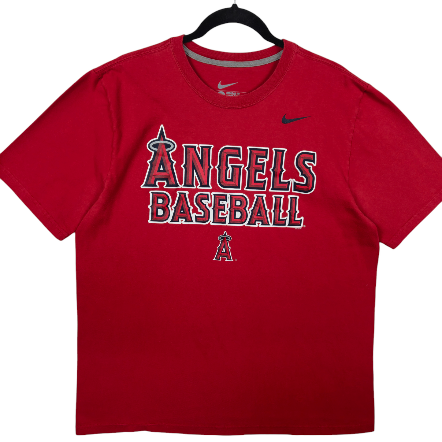 Nike MLB Los Angeles Angels 2016 Red Regular Fit Cotton Tee Shirt Size L