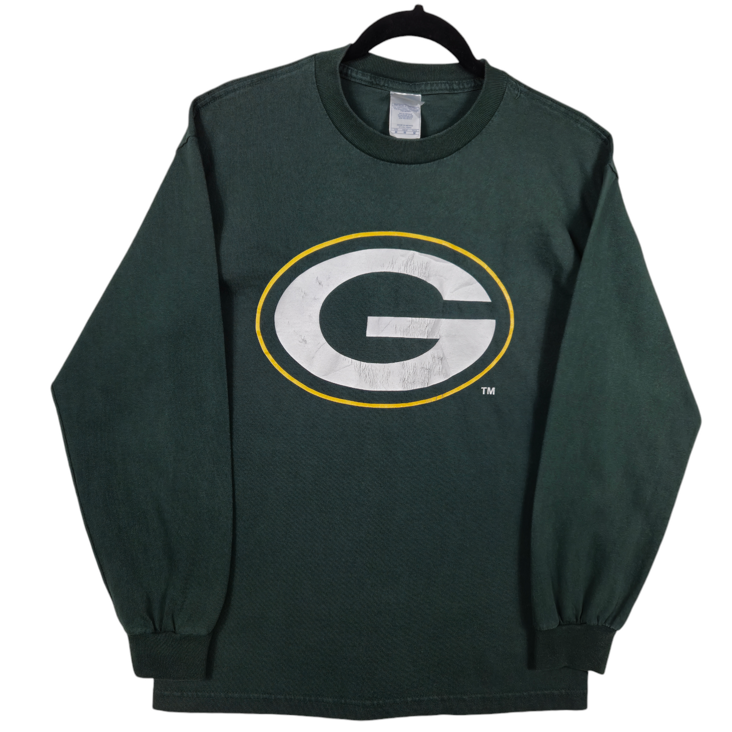 Vintage NFL Green Bay Packers Long Sleeve Cotton Tee Shirt Size M