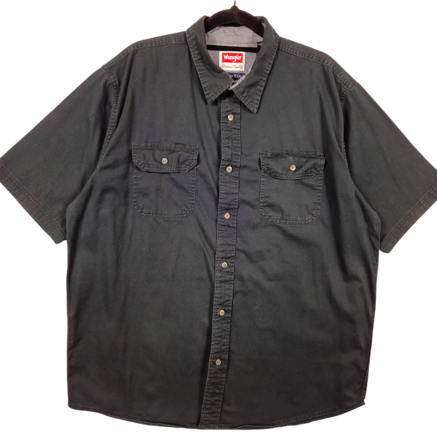 Vintage Wrangler 2000's Black Short Sleeve Button Shirt Size L