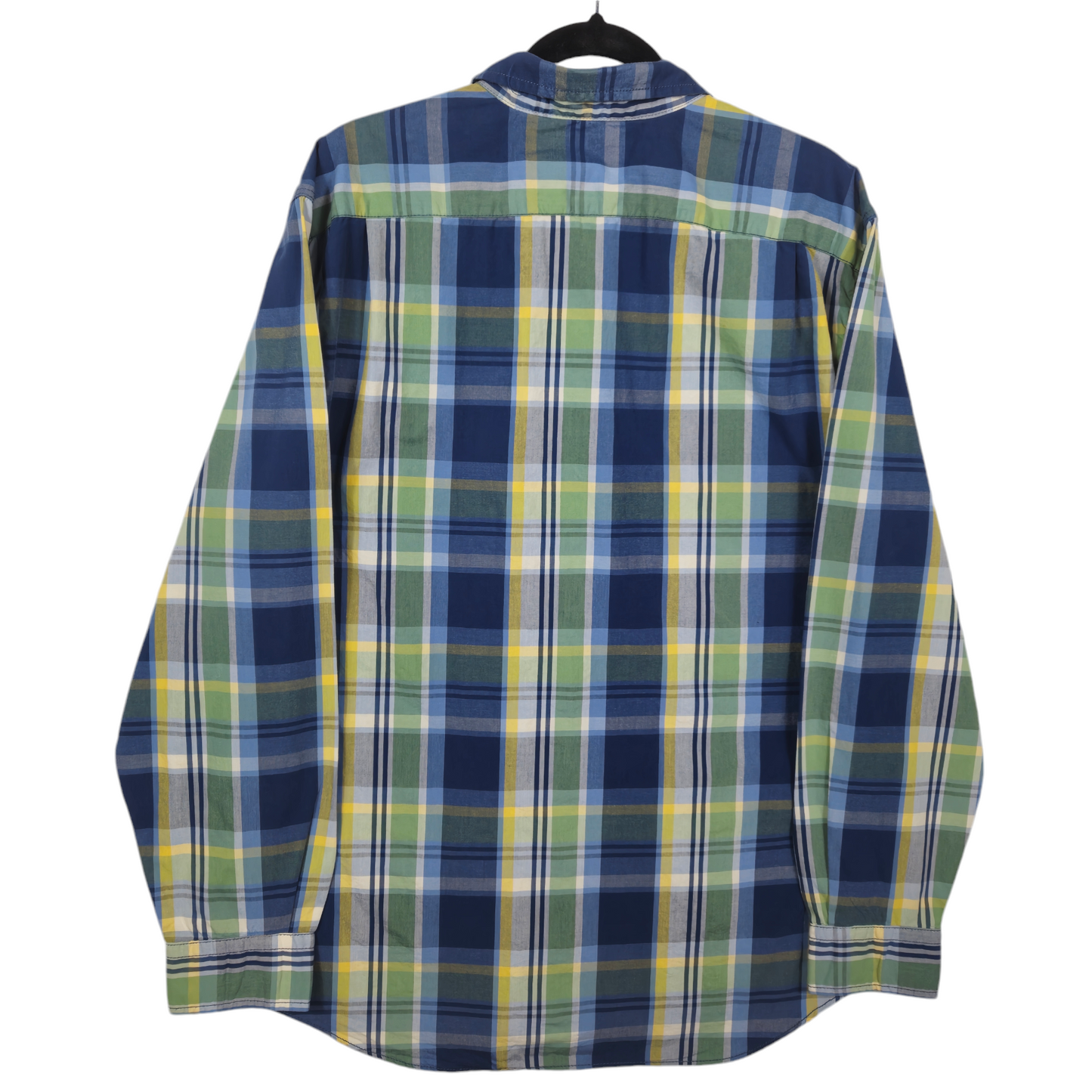 Nautica Blue Yellow & Green Checkered Dress Shirt Size XL