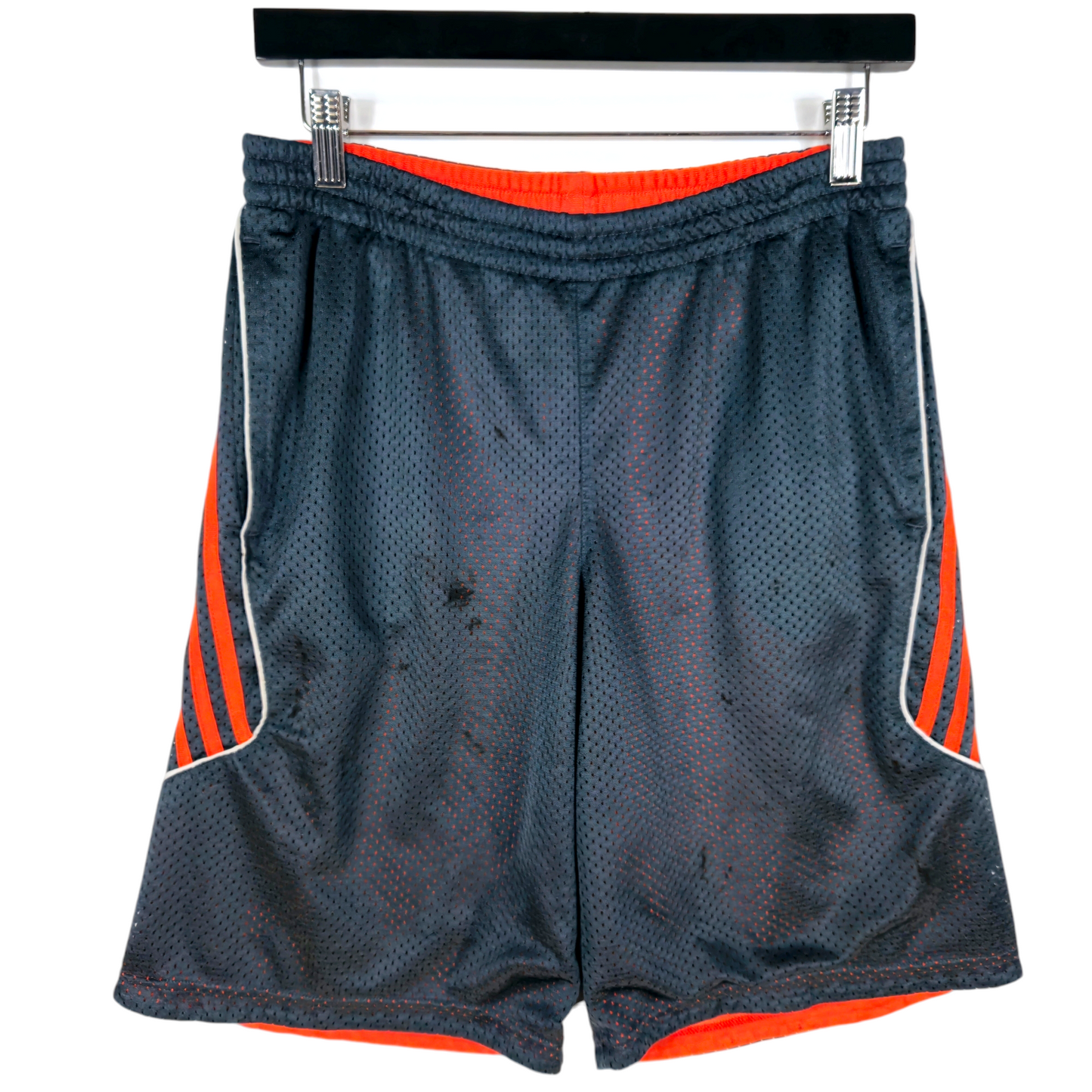 Adidas Dark Grey & Orange Sport Shorts Size Juniors L