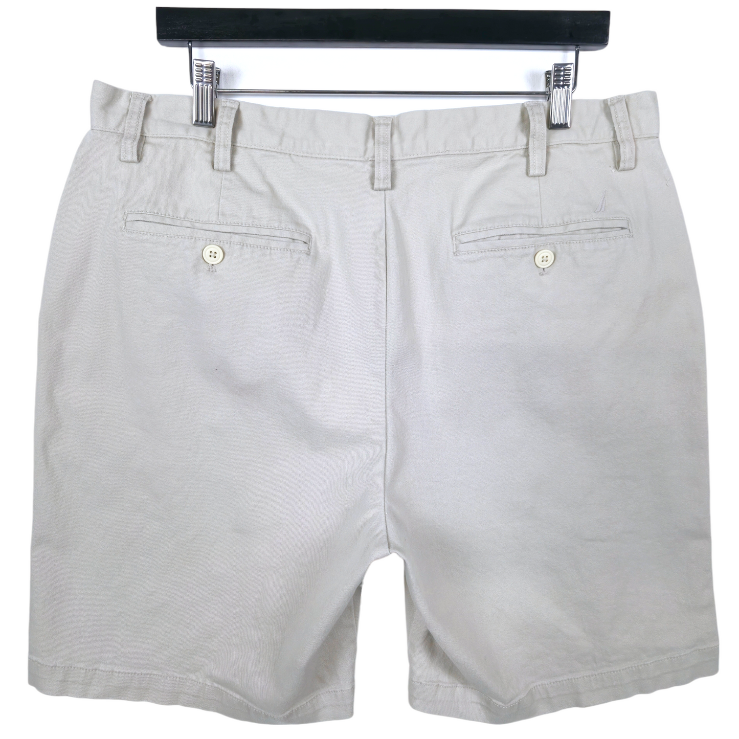 Nautica Cream Brown Stretch Chino Shorts W35