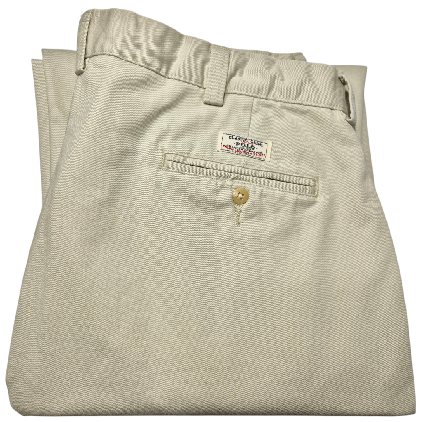 Vintage Polo Ralph Lauren 90's Cream White Philip Chino Pants W38