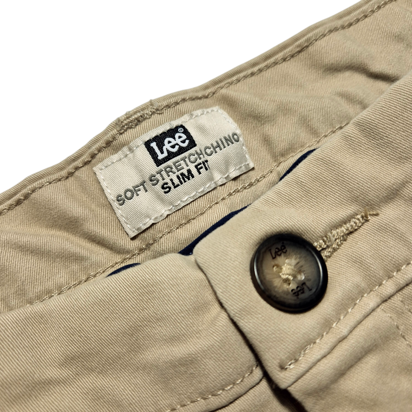 Lee Light Brown Slim Fit Stretch Chino Pants W35