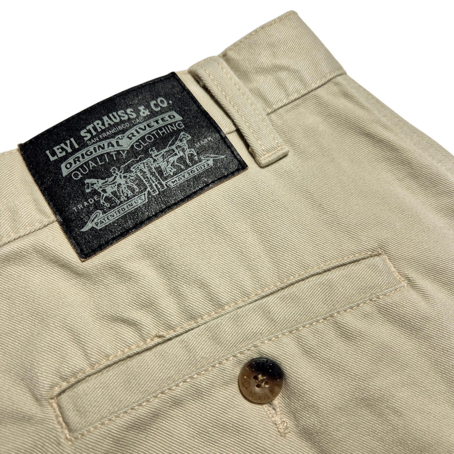 Vintage Levis 90's Cream Brown Cargo Pants W36