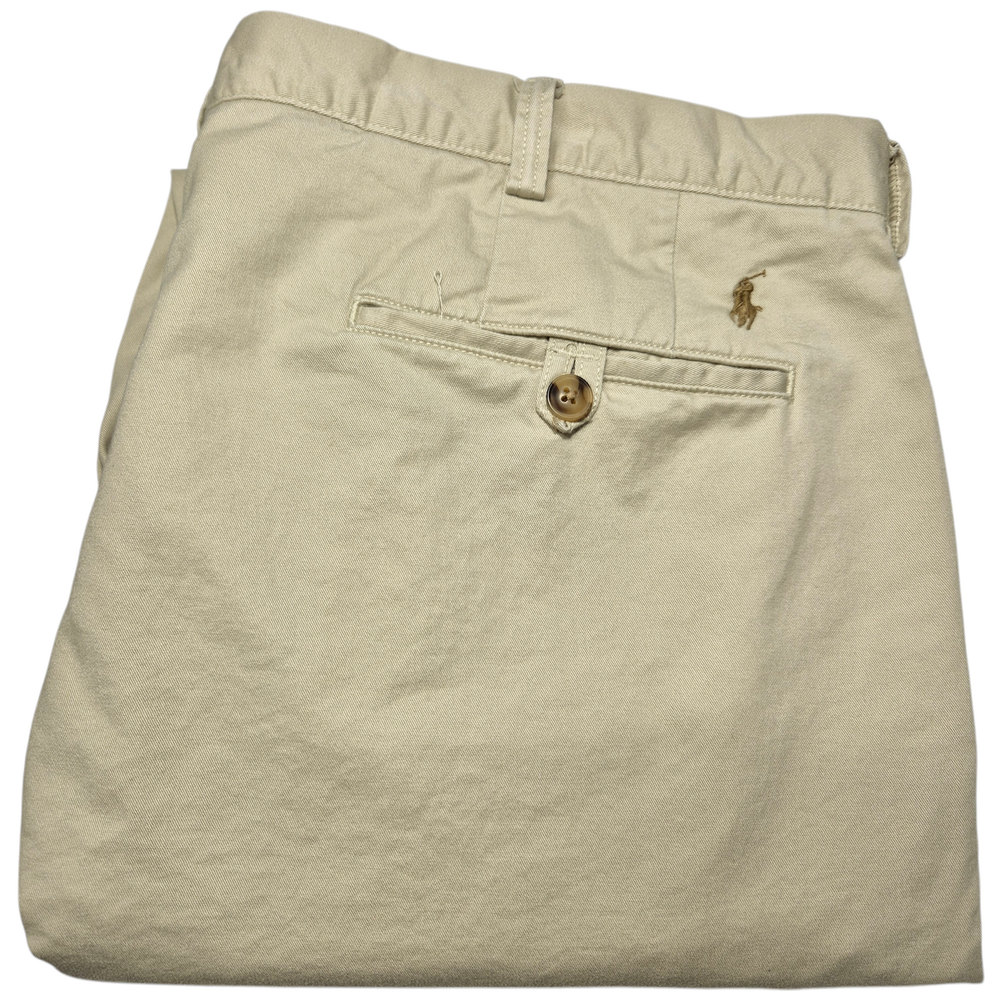 Polo Ralph Lauren Cream Brown Straight Leg Stretch Chino Pants W38