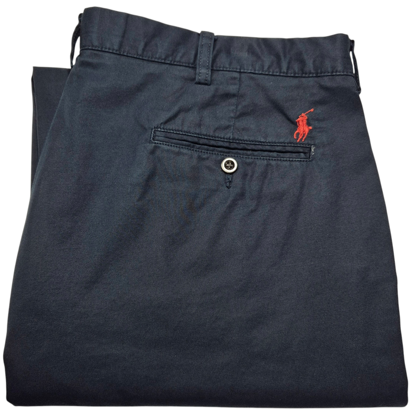Vintage Polo Ralph Lauren 90's Dark Blue Preston Chino Pants W38