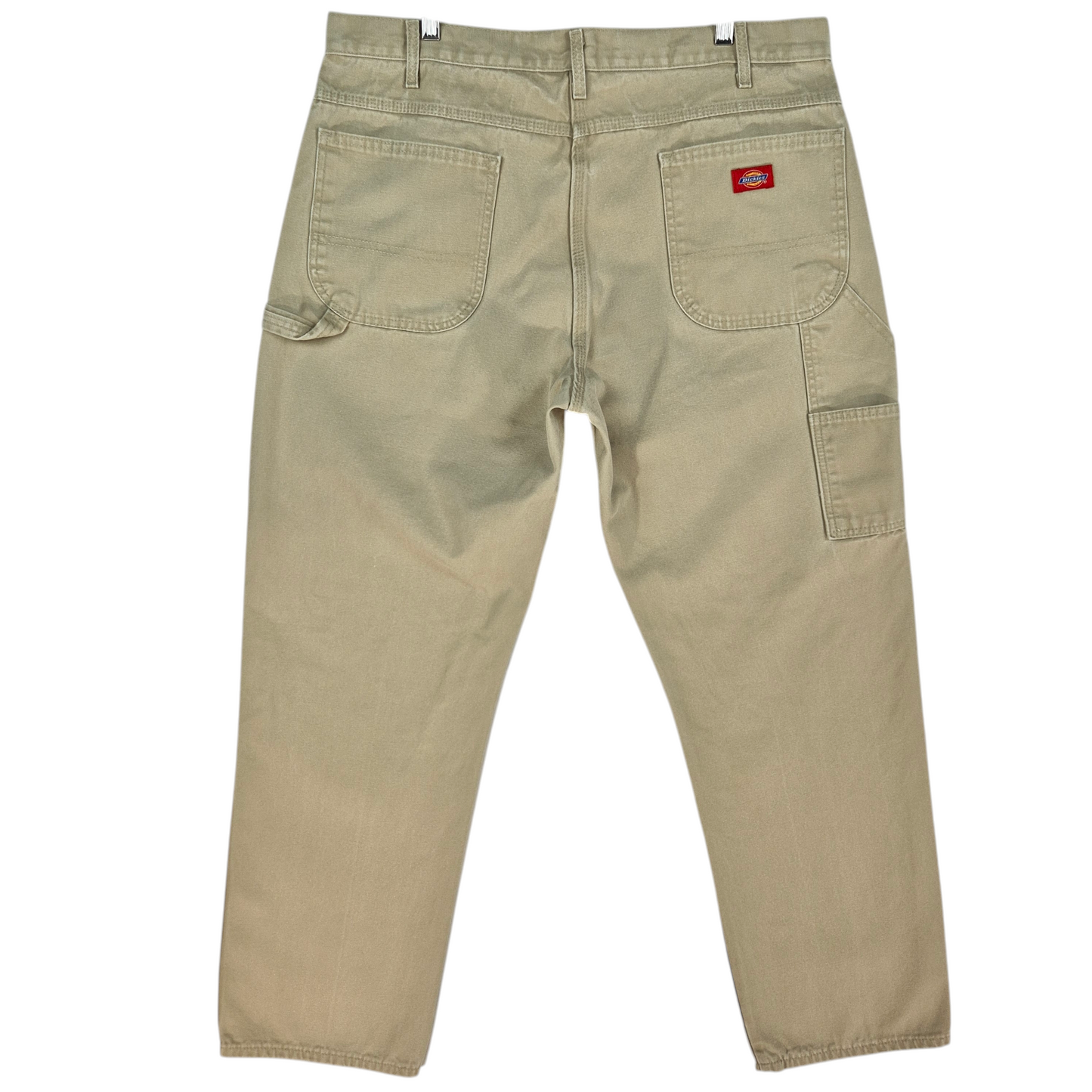 Vintage Dickies Jeans 90's Light Brown Rigid Carpenter Denim Bottoms W38