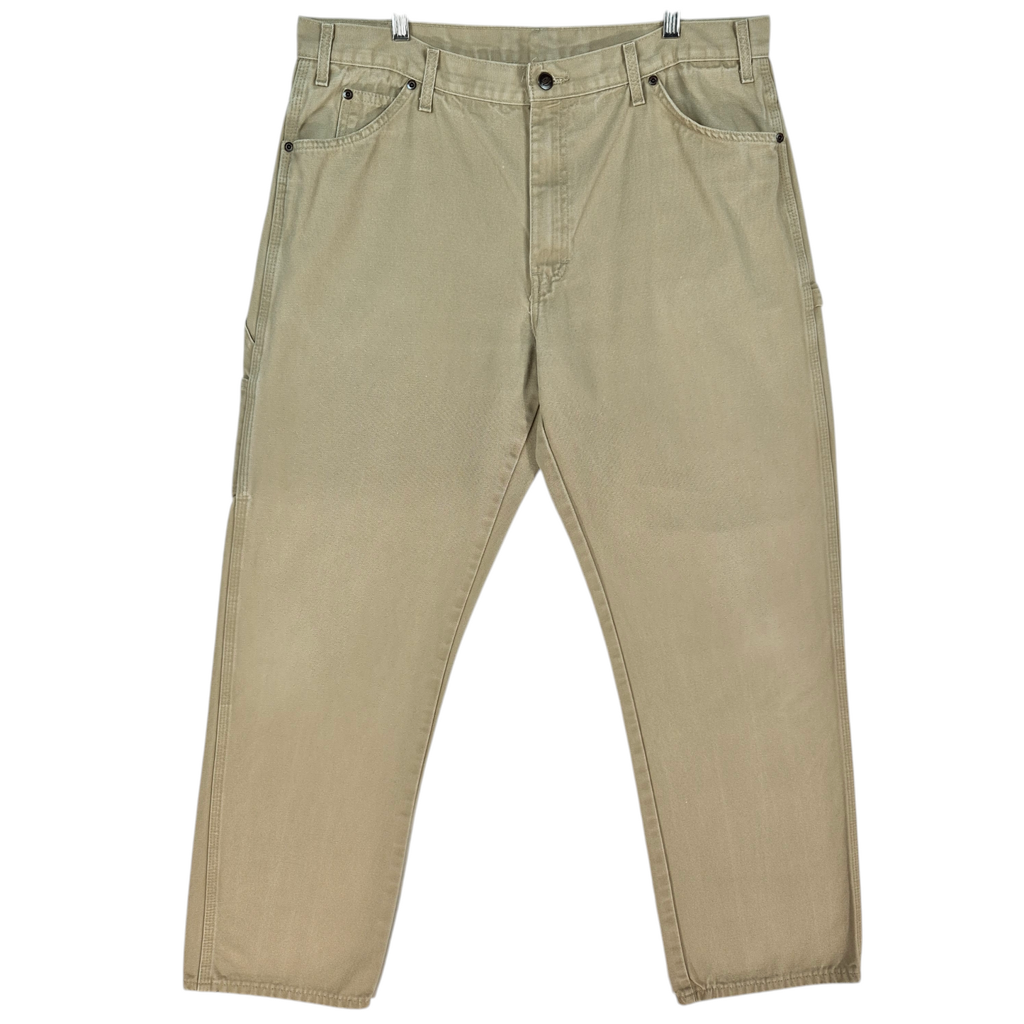 Vintage Dickies Jeans 90's Light Brown Rigid Carpenter Denim Bottoms W38