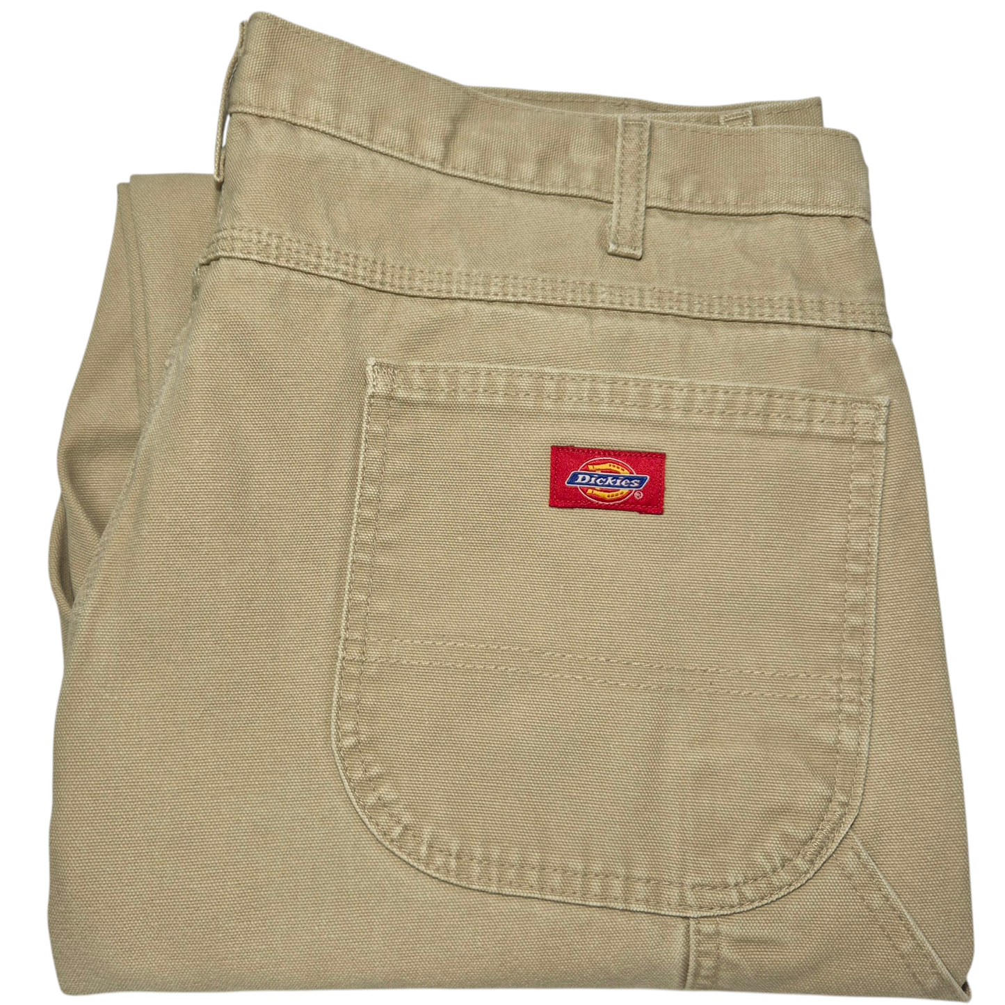 Vintage Dickies Jeans 90's Light Brown Rigid Carpenter Denim Bottoms W38