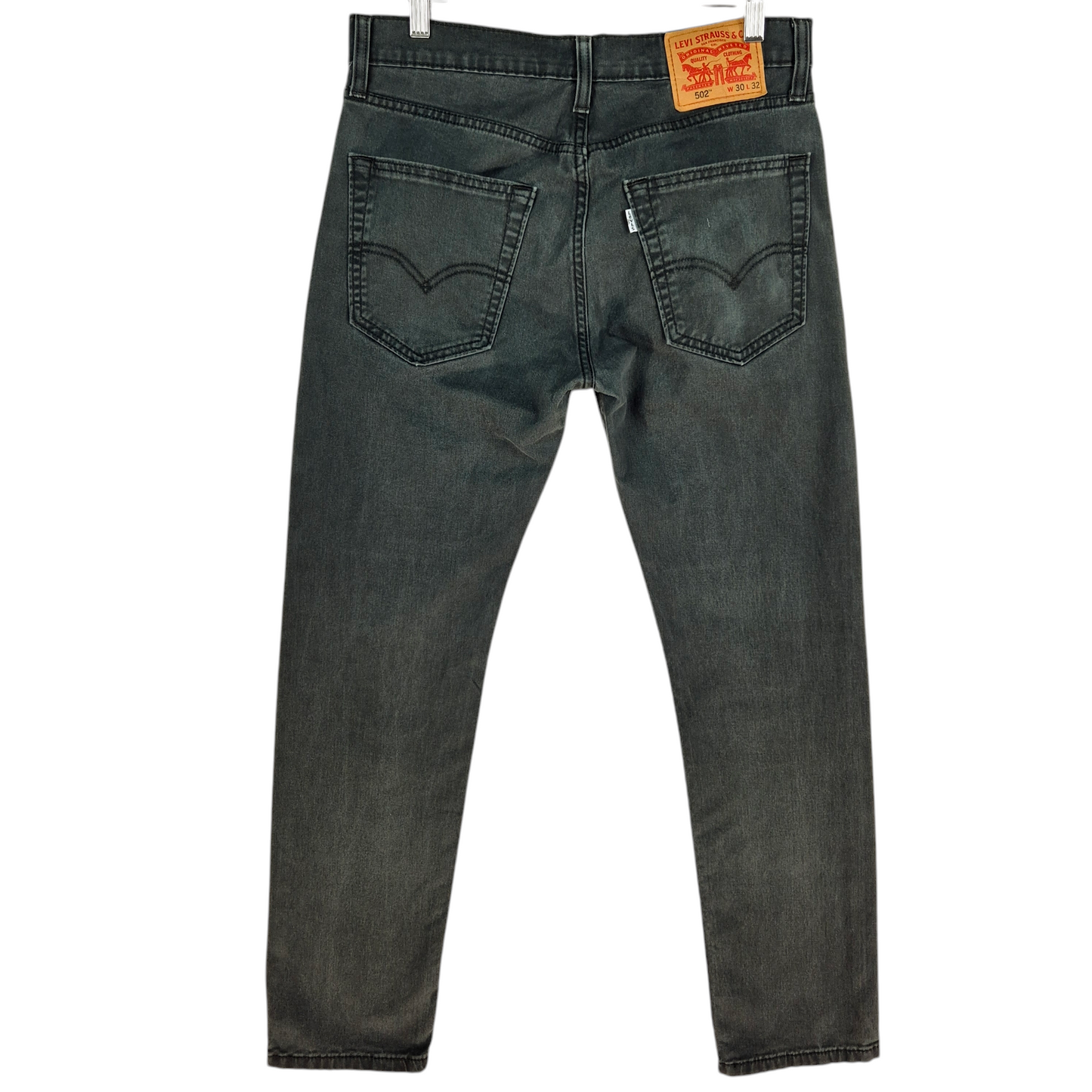 Levis 502 Jeans Grey Slim Fit Light Denim Bottoms W30