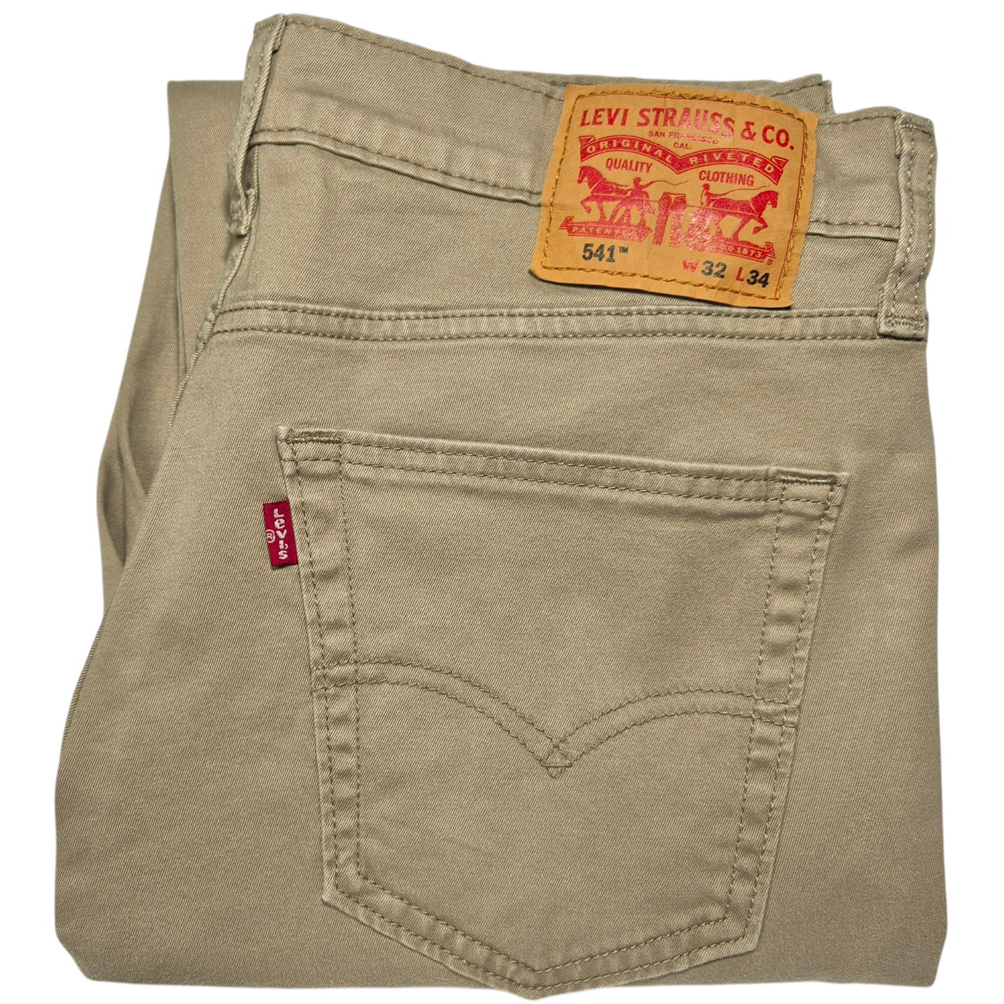 Levis 541 Jeans Light Brown Stretch Denim Bottoms W32