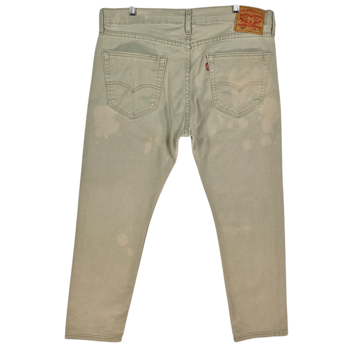 Levis 502 Jeans Light Brown Stretch Denim Bottoms W37