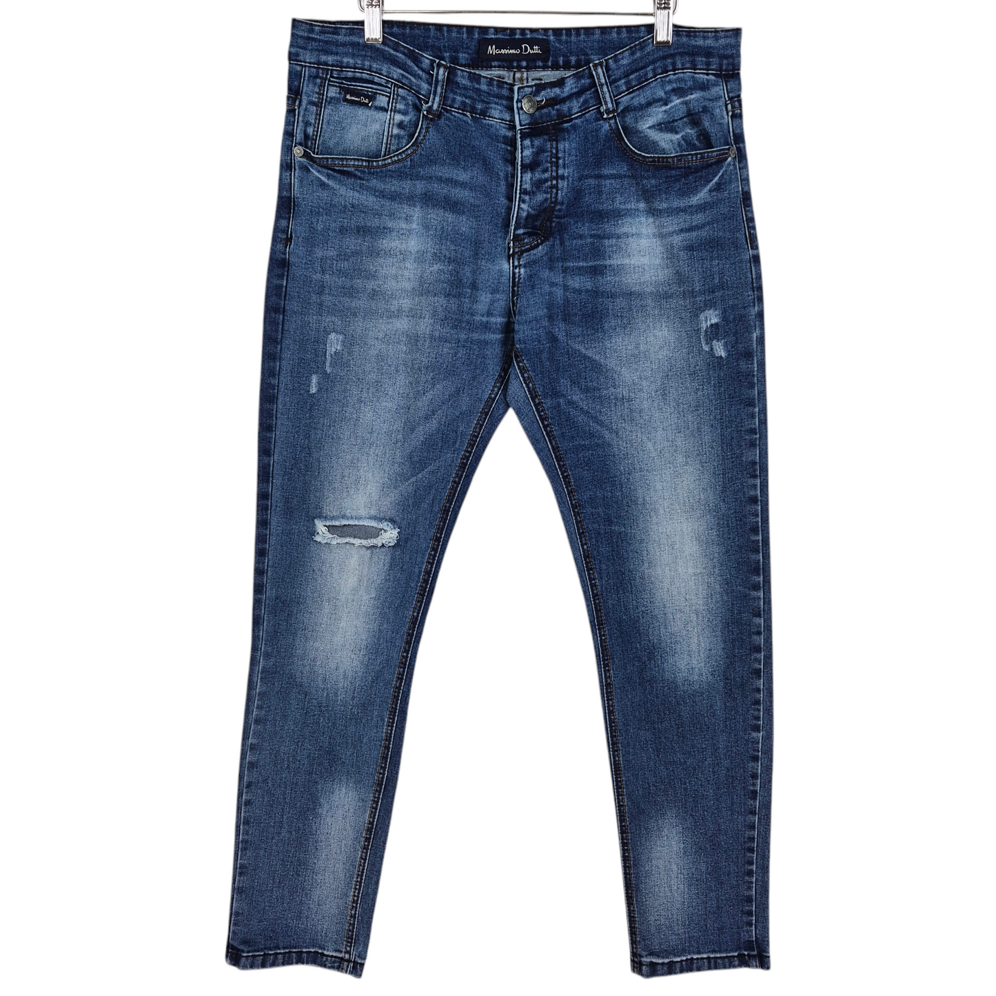 Massimo Dutti Jeans Dark Blue Slim Fit Stretch Denim Bottoms W34