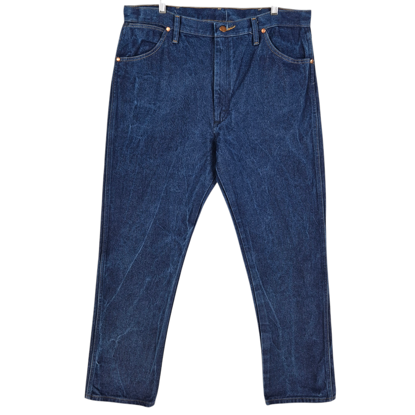 Vintage Wrangler Jeans 90's Dark Blue Heavy Rigid Cowboy Denim Bottoms W37