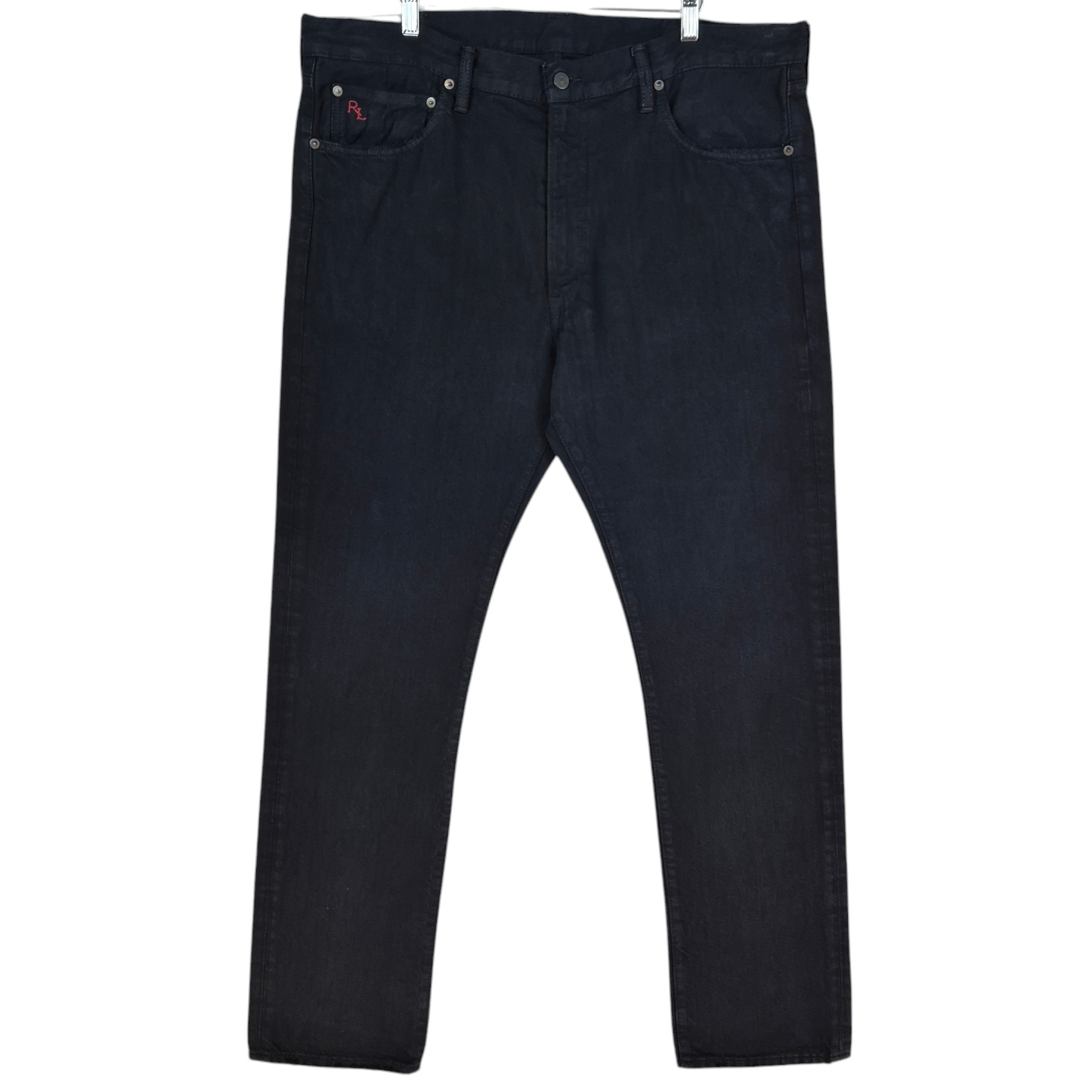 Vintage Polo Ralph Lauren Jeans Black Heavy Straight Leg Tall Denim W39