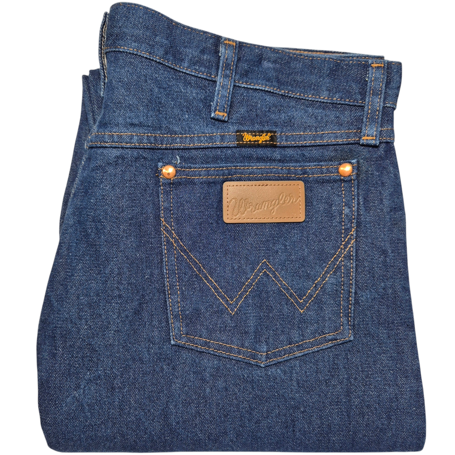 Vintage Wrangler Jeans 90's Dark Blue Heavy Rigid Tall Cowboy Denim W37