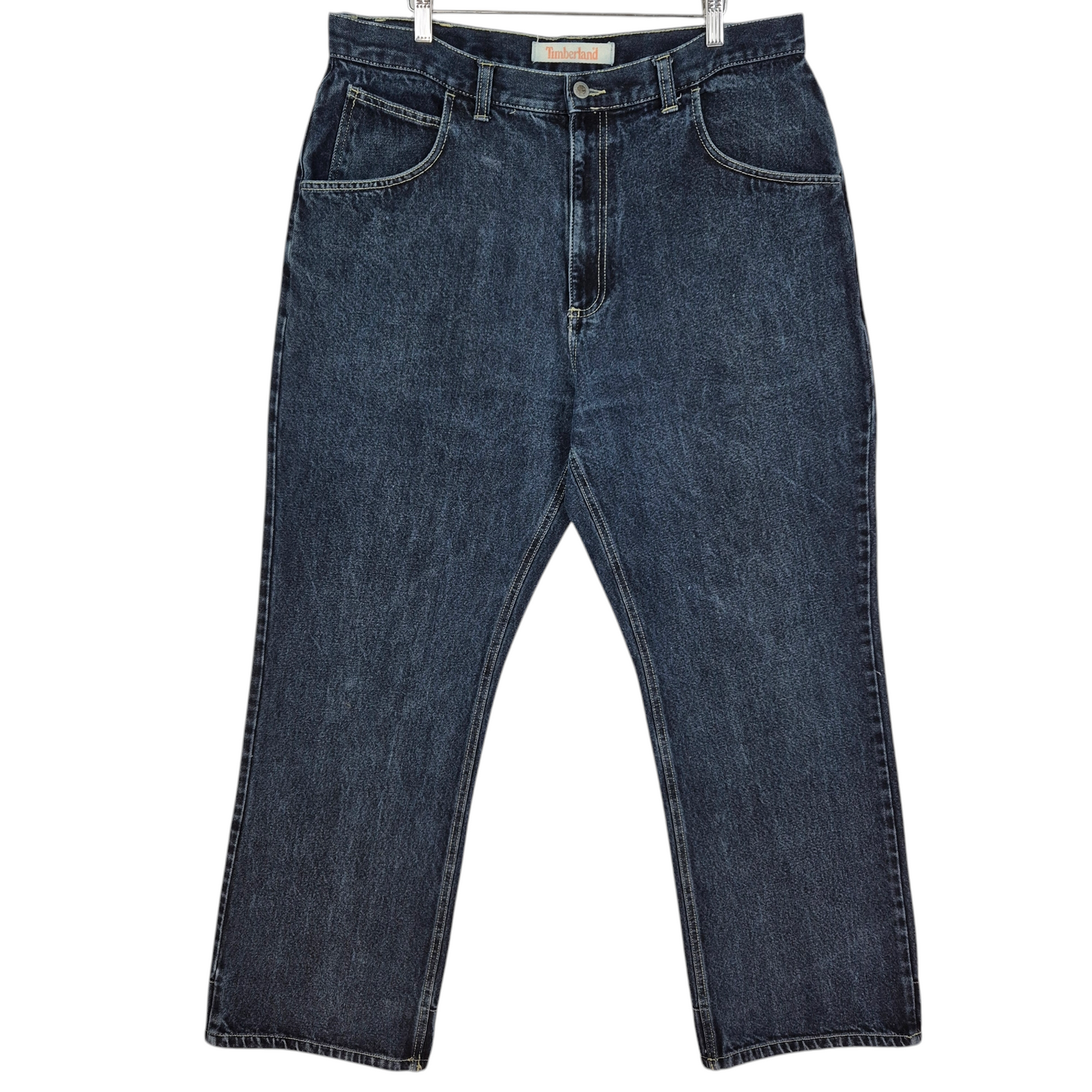 Vintage Timberland Jeans 90's Dark Blue Heavy Rigid Denim Bottoms W37