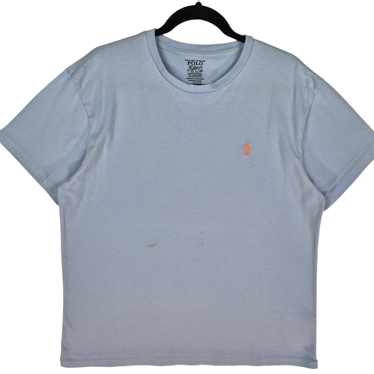 Polo Ralph Lauren Light Blue Cotton Tee Shirt Size M