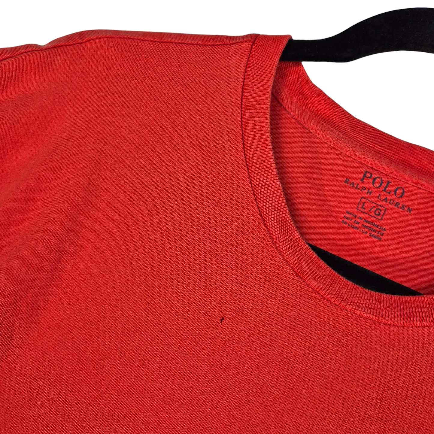 Polo Ralph Lauren Blood Orange Cotton Tee Shirt Size L
