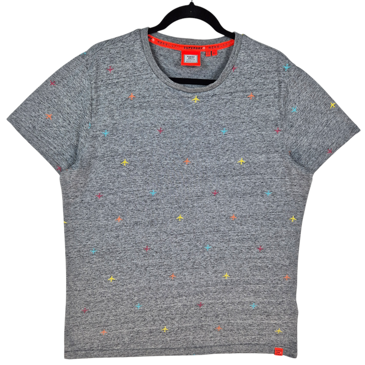 Superdry Grey Slim Fit Cotton Tee Shirt Size XL