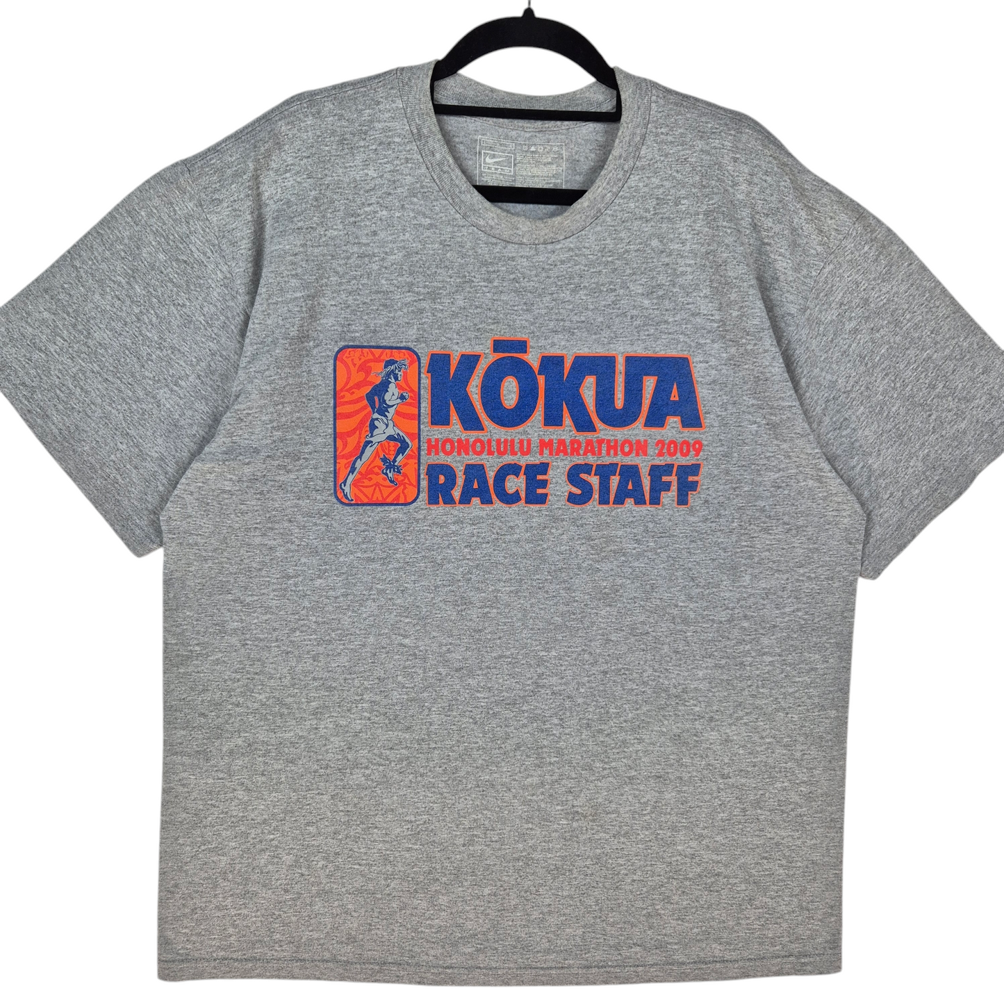 Nike Honolulu Marathon 2009 Grey Race Staff Tee Shirt Size L