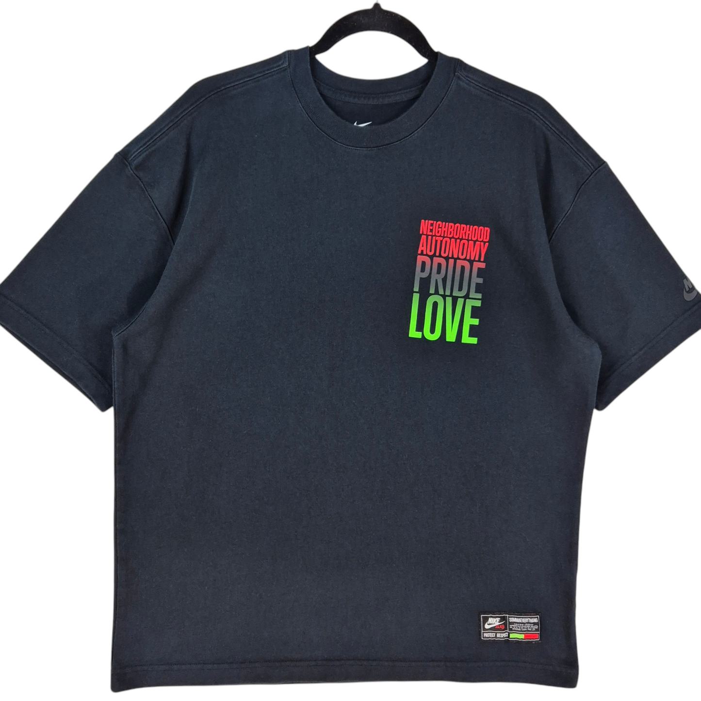 Nike Black Thick Blend Oversized Cotton Tee Shirt Size M