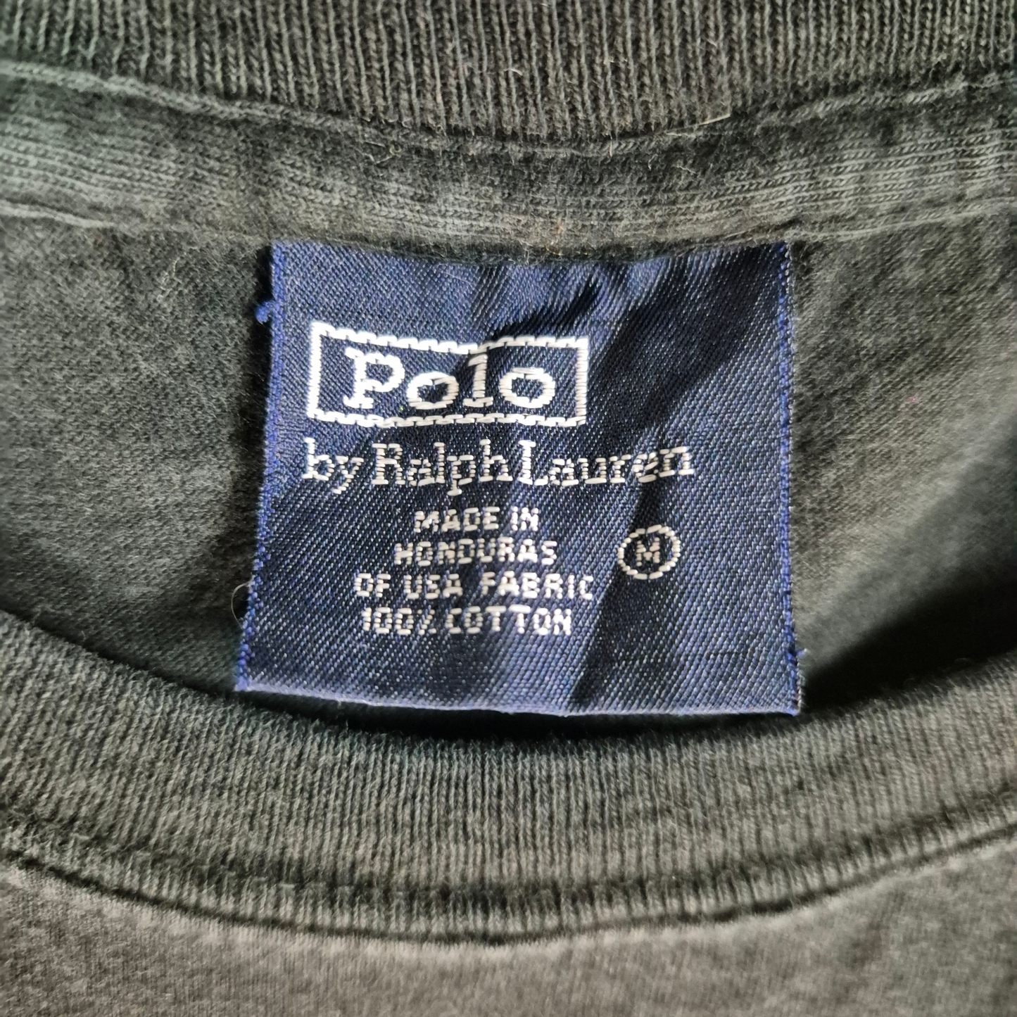 Vintage Polo Ralph Lauren 90's Black Basic Tee Shirt Size M