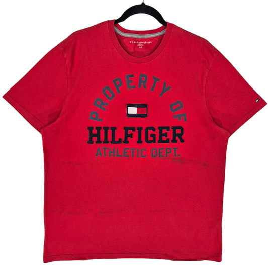 Tommy Hilfiger Red Cotton Tee Shirt Size L