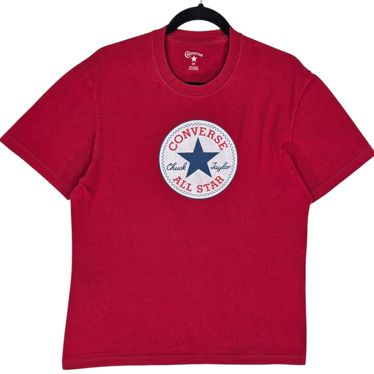 Converse Chuck Taylor All Star Red Stretch Cotton Tee Shirt Size S