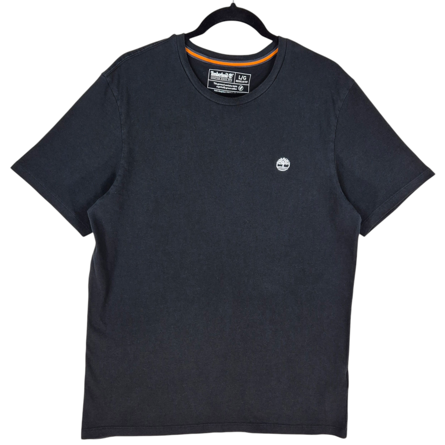 Timberland Black Basic Regular Fit Cotton Tee Shirt Size L