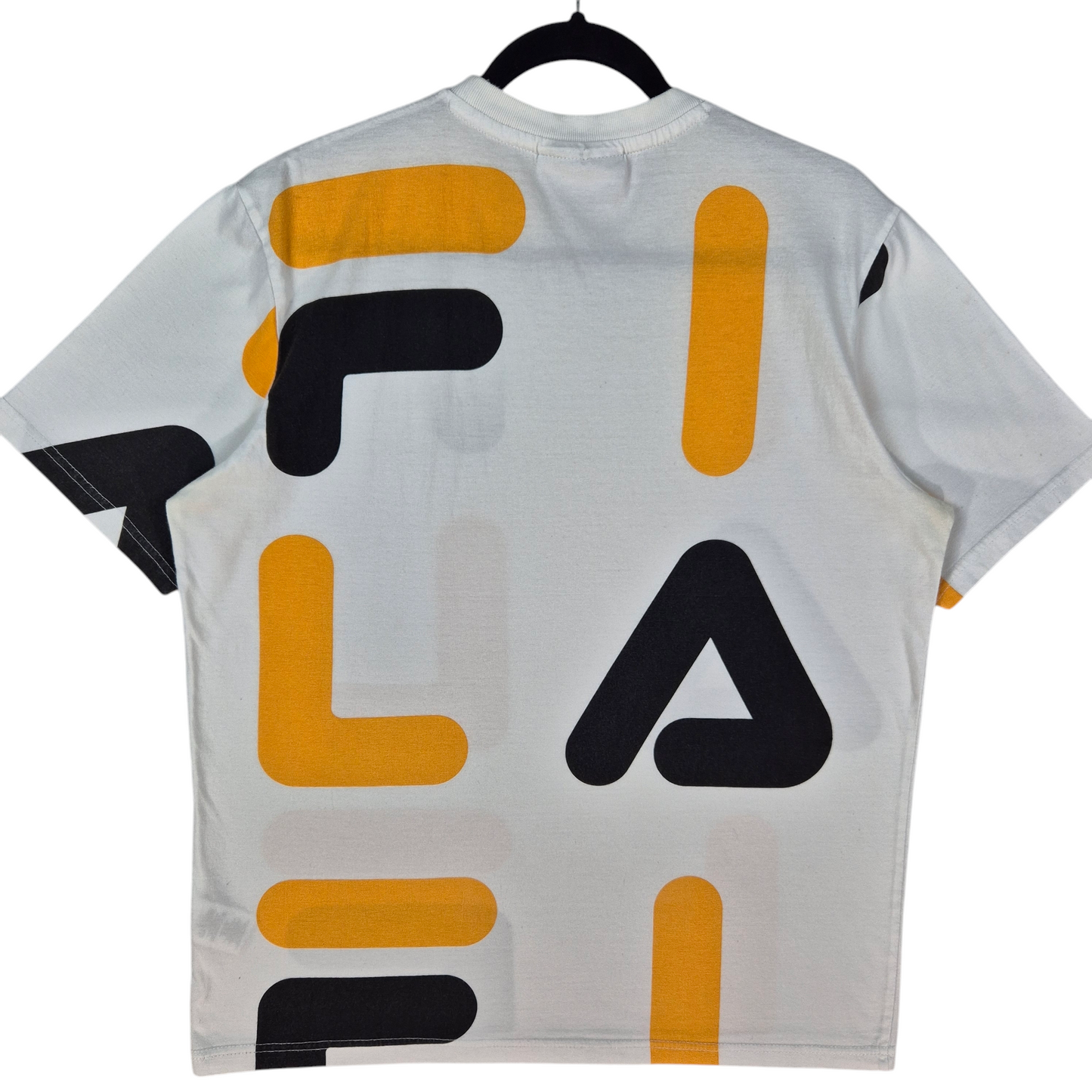 FILA White All Over Pattern Cotton Tee Shirt Size M