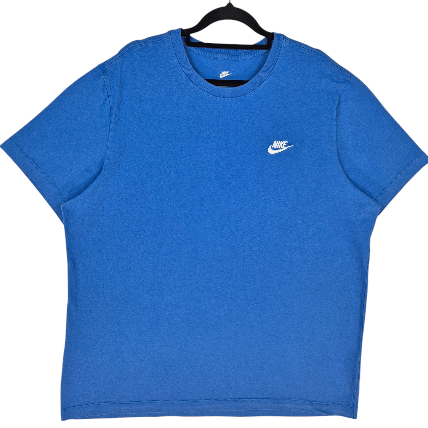 Nike Blue Basic Embroidered Cotton Tee Shirt Size XL