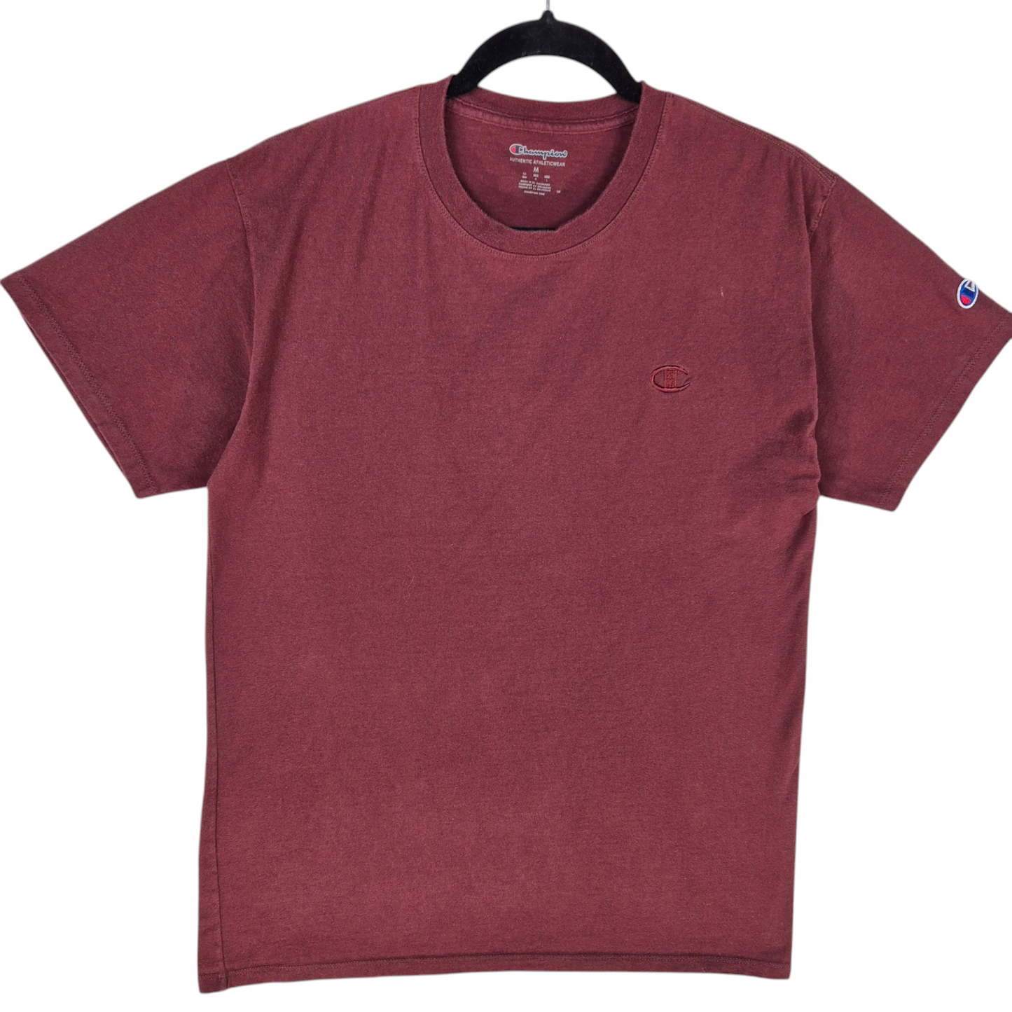 Champion Maroon Brown Basic Cotton Tee Shirt Size M