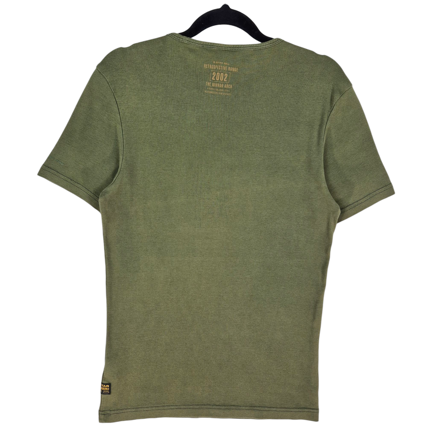 G Star Raw Womens Khaki Green Stretch Cotton Tee Shirt Size M