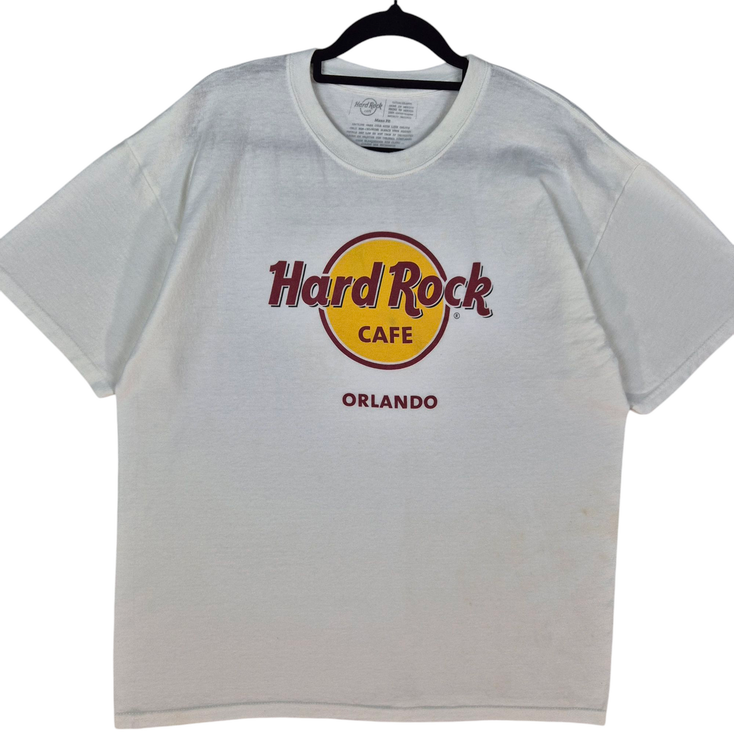 Hard Rock Cafe Orlando White Cotton Tee Shirt Size L